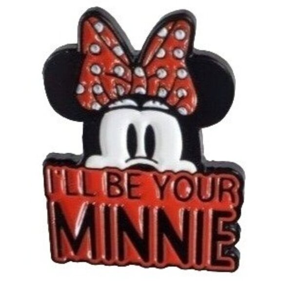 Minnie Mouse Lapel Pin I ll Be Your Enamel Badge Brooch Accessories Jewelry Pin - Picture 1 of 5